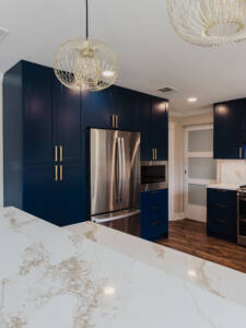 kitchen remodel with marble countertops in Austin, TX