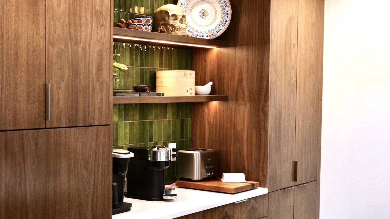 Kitchen remodel with custom white oak cabinets