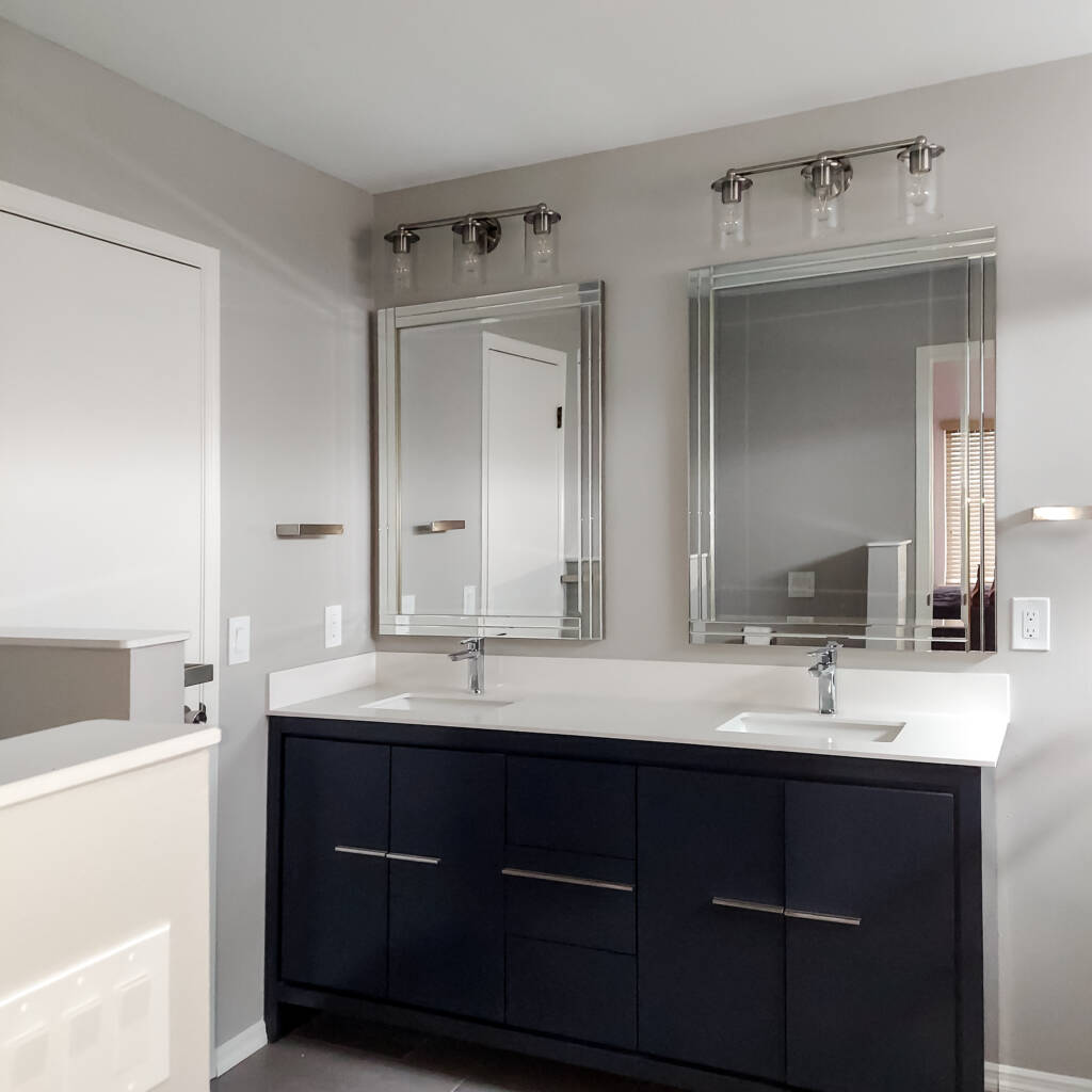 Stylish bathroom transformation in Austin with custom cabinetry