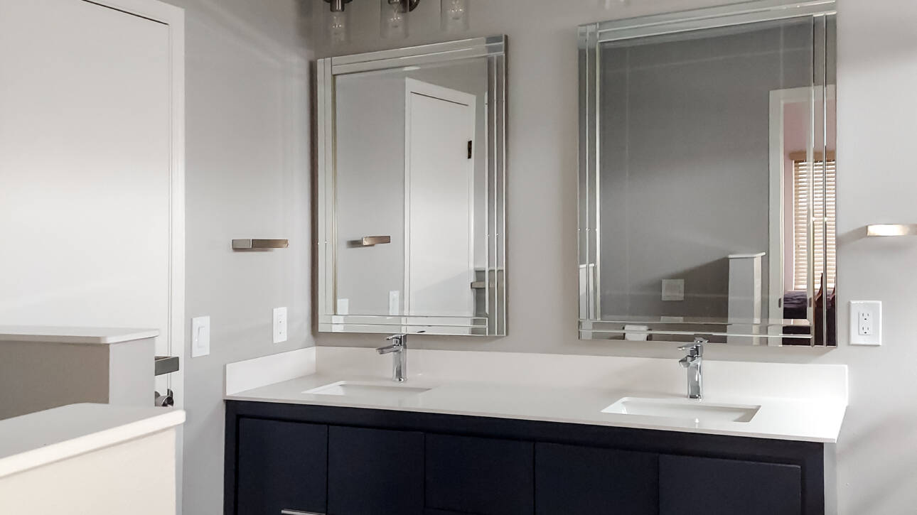Stylish bathroom transformation in Austin with custom cabinetry