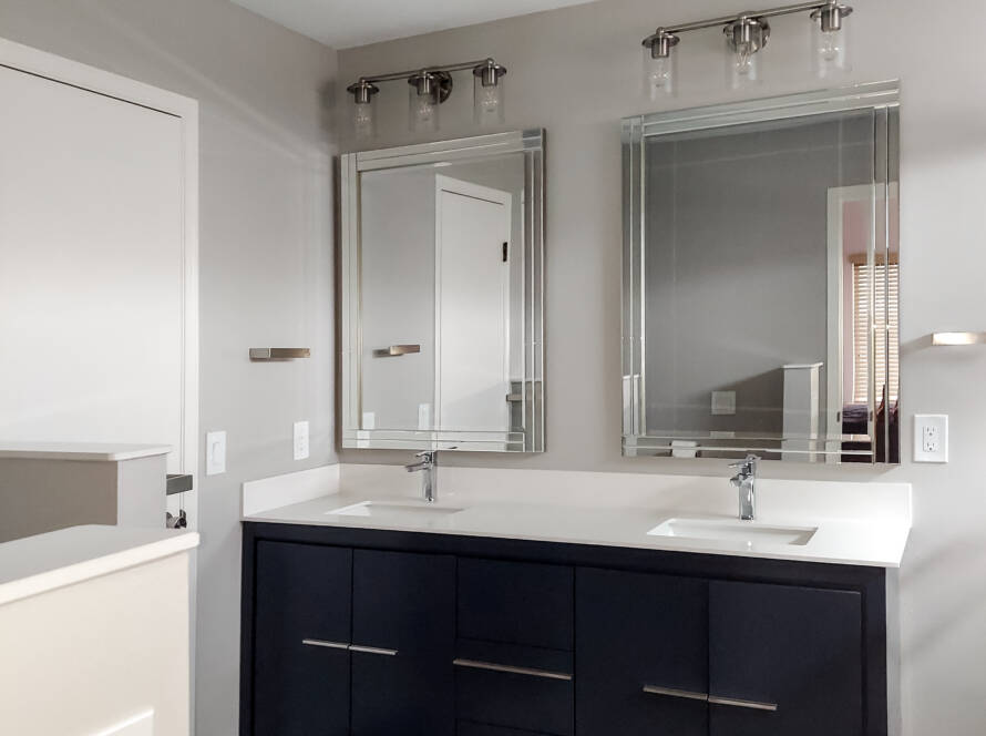 Stylish bathroom transformation in Austin with custom cabinetry
