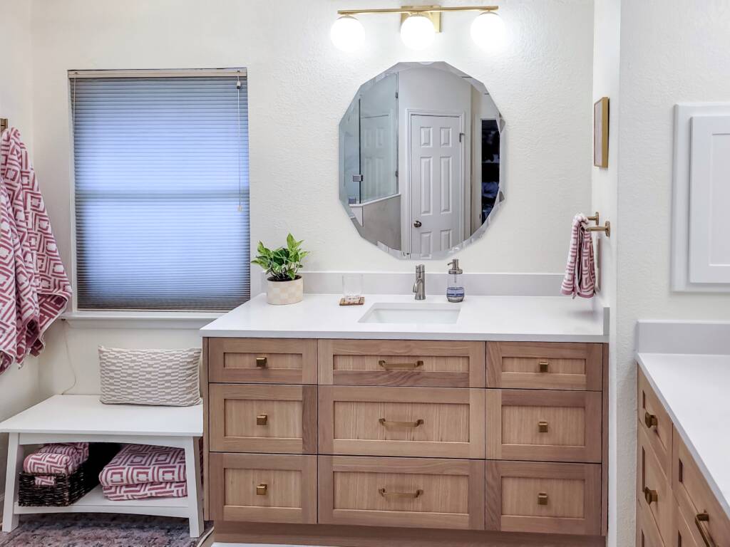 Finished bathroom remodel in Austin